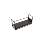 image of GET IR-733-MG Urban Renewal Condiment Stand, 4-1/2" x 12-1/2" x 5-1/2", 3-Compartment, Metal Grey, Iron