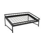 image of GET IR-737-MG-1812MG Angled Stand, 17‑3/4" L x 12" W x 7‑7/8" H, Gunmetal Grey Wire Basket - Set