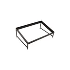 image of GET IR-737-MG Angled Stand – 12" x 17-3/4", 1 Compartment, Iron, Gun Metal, Fits 18"x12" Baskets