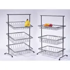 image of GET IR-902 Urban Renewal POP Pane Stand, 22.75" x 11" x 31.25" Rectangular, 3‑Tier Iron, Gray