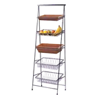 image of GET IR-906 Urban Renewal POP Pane Stand, 23.5" X 14" X 64" H, 5‑Tier Riser, Iron Gray