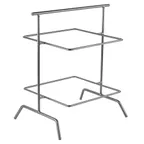 image of GET IR-908 POP Display Stand, 17" W x 12" D x 19.5" H Square 2‑Tier Powder‑Coated Iron Gray