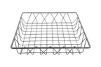 image of GET IR-911 Urban Renewal POP Pastry Basket, 12" x 2" Square, Powder‑Coated Iron, Gray