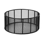 image of GET IRSFB-100 Mesh Fence Riser, 14" Dia. x 6" H Round, Black Iron, 5‑8" Height, 1‑2 Steps