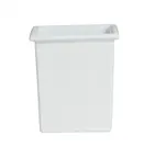 image of GET IS014-MOD Bugambilia Salad Bar Bowl, 1-2 Qt, 6-1/3" x 6-1/3" Aluminum 7" Deep White Resin Finish