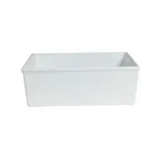 image of GET IS016-MOD - Bugambilia Salad Bar Bowl, 9 Qt 744 oz, 18" x 18" Sq 6" Deep White Aluminum Finish