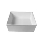 image of GET IS016WG Bugambilia Salad Bar Bowl, 9 Qt (744 Oz), 18" x 18" Square Aluminum, Green, 6" Deep