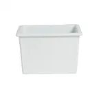 image of GET IS035-MOD Bugambilia Salad Bowl, 3-4 Qt, White Aluminum, Smooth Finish, 9.65" x 9.65" x 4"