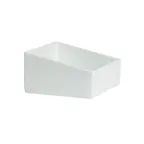 image of GET ISS15-MOD Bugambilia Square Bowl, 3‑4 Qt, 9‑1/4" × 9‑1/4" × 5.12" White Aluminum Finish