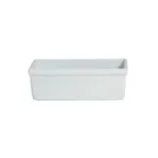 image of GET IU014-MOD Salad Bar Bowl, 7-8 Qt, 20.8" L x 7.9" W x 4" Deep, White Aluminum Rectangular Resin Finish