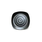 image of GET JW1088-B Elite Global Square Melamine Plate, 8-3/4" x 7/8" H, Black, Break/Chip Resistant