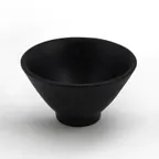 image of GET JW124-B Bowl, 8 Oz, 4‑3/4" Dia. × 2‑3/8" H, Black Melamine, Break‑Resist, Dishwasher, BPA‑Free