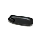 image of GET JW4031-B 2-Compartment Tray, 7-1/2"L x 4-1/2"W x 3/4"H, Black Melamine, Durable, Dishwasher Safe