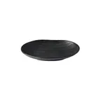 image of GET JW7309-B Black Oval Plate 9" x 5-3/4" x 1-3/8", BPA-Free Melamine, Scratch-Resistant