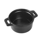 image of GET JWB42-B Elite Global Solutions Illogical Mini Pot, 4 Oz, 3-1/2" Dia X 1-3/4"H, Melamine, Black