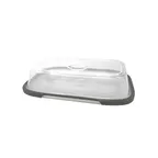 image of GET LID-CS117-CL Lid Cover – Clear PP, 12.25" x 7.75" x 2-3/8", 2" Inset for B-8 Bowl - Dozen