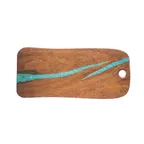 image of GET LP204 Cheforward Lapis Board, 15"L x 8-3/4"W, Rectangular Melamine, Cherry With Turquoise