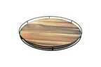 image of GET LS-BASE18-BK Clipper Mill Lazy Susan Base, 18" Dia., Black, Aluminum Metal
