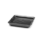 image of GET M1010-B Elite Global Tray – 10" Square, 1-1/2" H, Black Melamine, Organic Edged, Dishwasher Safe