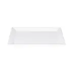 image of GET M1058-NW Platter, 10-1/2"L x 8-3/4"W x 3/4"H, Rectangular Melamine White, Break Resistant
