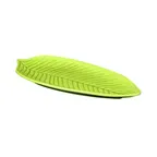image of GET M105PL-DG Platter, 10-1/4"L x 5"W x 1"H, Leaf Shape, Melamine Green, Break & Scratch Resistant