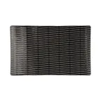 image of GET M10638RC-B Rectangular Melamine Tray 10-1/2"x6-3/8"x3/4", White/Black Decal, BPA Free