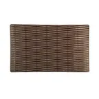 image of GET M10638RC-CH Elite Global 10-1/2" x 6-3/8" Rectangular Melamine Tray, Brown, BPA Free, Resistant