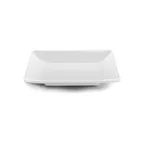 image of GET M1111SQ-NW Square Plate, 11-1/2" x 1-5/8" H, White Melamine, Medium Rim, Dishwasher Safe