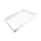 image of GET M12152-W Food Bin, 15" x 12" x 2", White Melamine, Break/Chip/Scratch Res., Dishwasher Safe