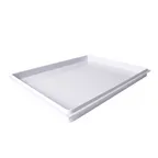 image of GET M12152LID-W Lid, 15" x 12" White Melamine Flat, BPA‑Free, Dishwasher Safe, Reversible