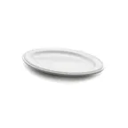 image of GET M128OV-NW Elite Global Platter, 12"L x 8-1/2"W x 1"H, Oval, White Melamine, Break-Resistant