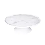 image of GET M12RPKT-C Melamine Plate Stand, 12" Dia. x 4"H, Round, Faux Carrara Marble, Two-Piece Kit