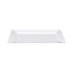 image of GET M135RC-NW Platter, 13-1/2"L x 8-1/2"W x 7/8"H, Melamine White, Break/Chip/Stain Resistant