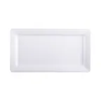 image of GET M137RC-W Serving Platter, 13" x 7" x 1-1/8", White Melamine, Break, Chip Resistant, BPA Free