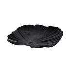 image of GET M14PL-B Platter, 14"L x 13-1/2"W x 1-3/4"H, Palm Leaf Shape, Melamine, Black
