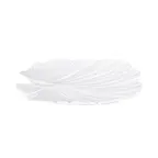 image of GET M14PL-NW Platter, 14"L x 13-1/2"W x 1-3/4"H, White Melamine Palm Leaf Shape, Dishwasher Safe
