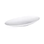 image of GET M167P-NW Elite Global 1-1/4 Qt. White Melamine Platter, 16" L x 7-3/4" W x 1-3/4" H