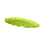 image of GET M179PL-DG Leaf Platter, 17-3/4"L x 9-1/2"W x 1"H, Green, Melamine, BPA‑Free, Dishwasher‑Safe