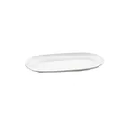 image of GET M17RC-NW Oval Melamine Serving Platter, 16-1/2" L x 7-1/2" W x 1-1/2" H, White, NSF