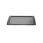 image of GET M1812RC-B Elite Tray, 18" x 12" x 3/4" Rectangular, Black Melamine, Venetian, Dishwasher Safe