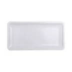 image of GET M189RC-W White 18" x 9" Rectangular Melamine Platter, Dishwasher Safe, BPA Free