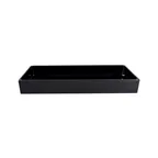 image of GET M6152-B Food Bin, 15" x 6" x 2", Rectangular, Black, BPA-Free Melamine, Dishwasher Safe