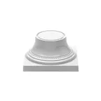 image of GET M74P-NW Pedestal Base, 7" x 3-3/4"H Square, White Melamine, Stain & Scratch Resistant