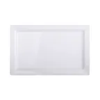 image of GET M8131RC-W Serving Platter, 13"L x 8-3/8"W x 1"H, Rectangular Melamine White, Break-Resistant