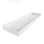 image of GET M8302-W Food Bin, 30" L x 8" W x 2" H, Melamine White, 3/4"‑2¼" Depth, Dishwasher Safe, BPA‑Free