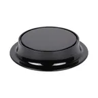 image of GET M8P-B Display Riser, 8" Round Pedestal, 2" Height, Melamine, Black, BPA‑Free