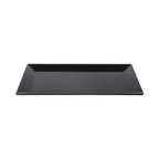 image of GET M914RC-B Elite Global Solutions Platter, 13-3/4"L x 9"W x 1"H, Rectangular, Melamine, Black