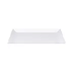 image of GET M914RC-NW Platter – 13.75" x 9" x 1", White Melamine, Break/Chip/Stain Resistant Dishwasher Safe