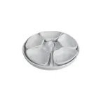 image of GET MJ501S Bugambilia Ramekin Set, 12.6" 7.6 Oz, Aluminum, Tray, 5 Ramekins & Spoon - Set