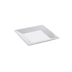 image of GET ML-103-W Siciliano Plate, 8"L x 8"W, Square, Break-Resistant, Melamine, White